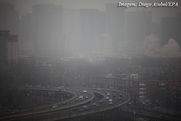 A insuportável poluição na China.
