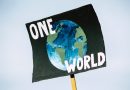 earth blue banner sign